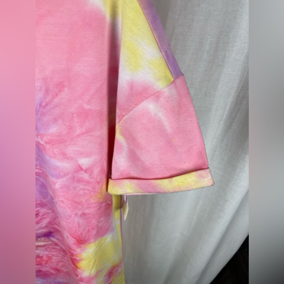 ELODIE TIE DYE CREW NECK T-SHIRT DRESS Size Small NWT - Picture 5 of 17